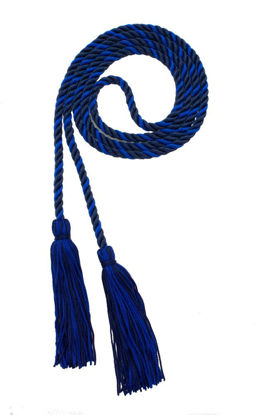 Picture of Graduation Honor Cord - Navy/Royal - Every School Color Available - Made in USA - by Tassel Depot