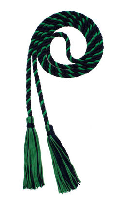 Picture of Graduation Honor Cord - Navy/Kelly - Every School Color Available - Made in USA - by Tassel Depot