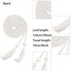 Picture of Trounistro 8 Pieces Graduation Cords Yarn Honor Cords with Tassel for College Graduation Students (White)