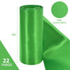 Picture of TONIFUL 6 inch x 22yd Wide Green Satin Ribbon Solid Fabric Large Ribbon for Grand Opening Cutting Ceremony Wedding Birthday Party Decoration Gift Craft Chair Sash Table Car Bows Indoor or Outdoor Yard