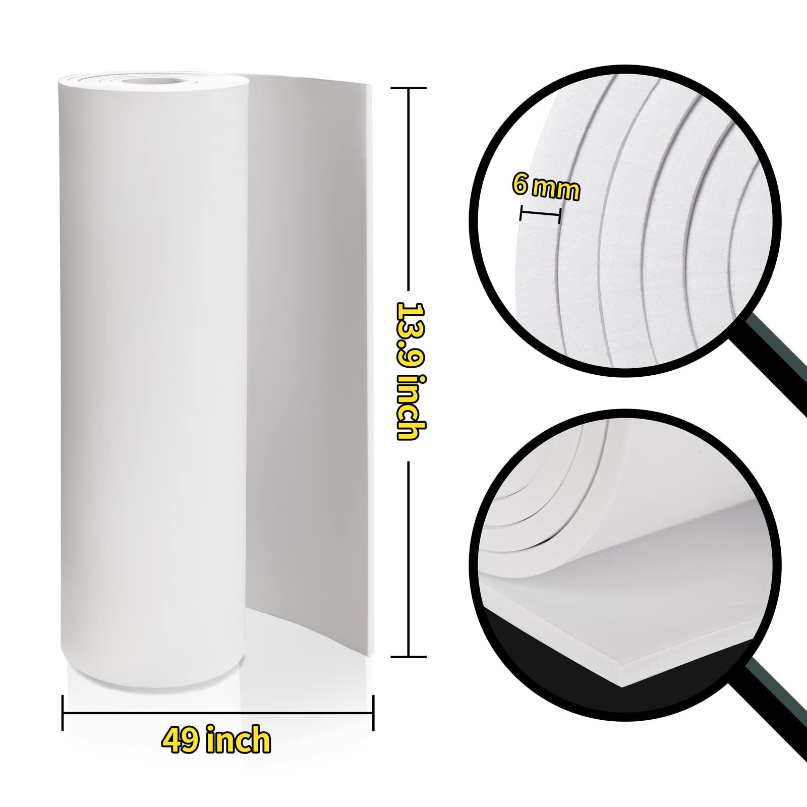 GetUSCart- White Eva Foam Cosplay Sheets roll,Premium eva Foam 6mm ...