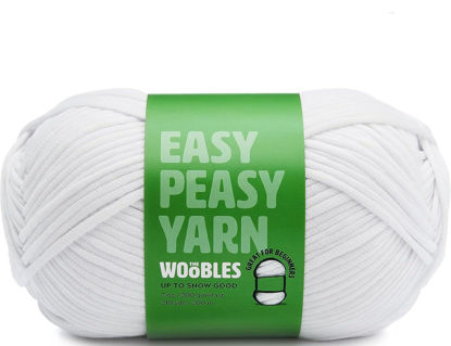 Picture of The Woobles Easy Peasy Yarn, Crochet & Knitting Yarn for Beginners with Easy-to-See Stitches - Yarn for Crocheting - Worsted Medium #4 Yarn - Cotton-Nylon Blend