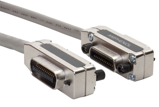 Picture of Amphenol GP-IE156327SS-000.5 Stackable GPIB Cable, IEEE-488, Shielded, 0.5 m, 1.6', Gray