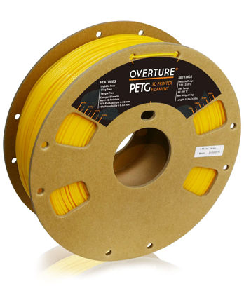 Picture of OVERTURE PETG Filament 1.75mm, 3D Printer Filament, 1kg Filament (2.2lbs), Dimensional Accuracy 99% Probability +/- 0.03 mm, Fit Most FDM Printer (Yellow)