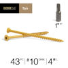 Picture of Deck Plus 48423 Wood Screws #10 x 4", Tan, 1lb Box, 43 pieces