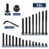 Picture of M6 x 70mm 10Pcs Flat Head Hex Socket Cap Screws Bolts, 304 Stainless Steel 18-8, Full Thread, Black Oxide by SG TZH (with Hex Spanner)