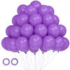 Picture of Voircoloria 105pcs Purple Balloons 12inch Party Latex Balloons for Birthday Baby Shower Halloween Wedding Valentine's Day Party Bachelorette Decorations