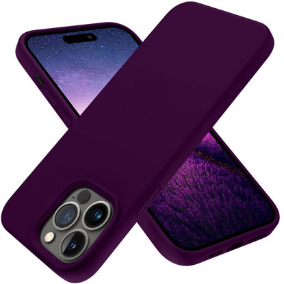 Picture of OTOFLY Designed for iPhone 14 Pro Case, Silicone Shockproof Slim Thin Phone Case for iPhone 14 Pro 6.1 inch (Purple)