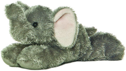 Picture of Aurora® Adorable Mini Flopsie™ Ellie™ Stuffed Animal - Playful Ease - Timeless Companions - Gray 8 Inches