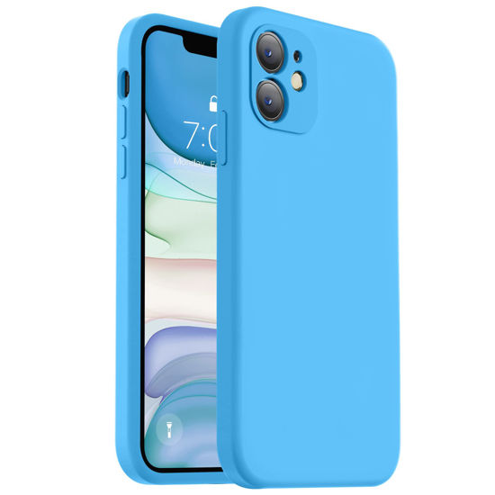 Picture of Vooii Compatible with iPhone 11 Case, Upgraded Liquid Silicone with [Square Edges] [Camera Protection] [Soft Anti-Scratch Microfiber Lining] Phone Case for iPhone 11 6.1 inch - Blue