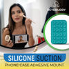 Picture of OCTOBUDDY MAX || Silicone Suction Phone Case Adhesive Mount || Compatible with iPhone and Android, Anti-Slip Hands-Free Mobile Accessory Holder for Selfies and Videos (MAX - Turquoise)