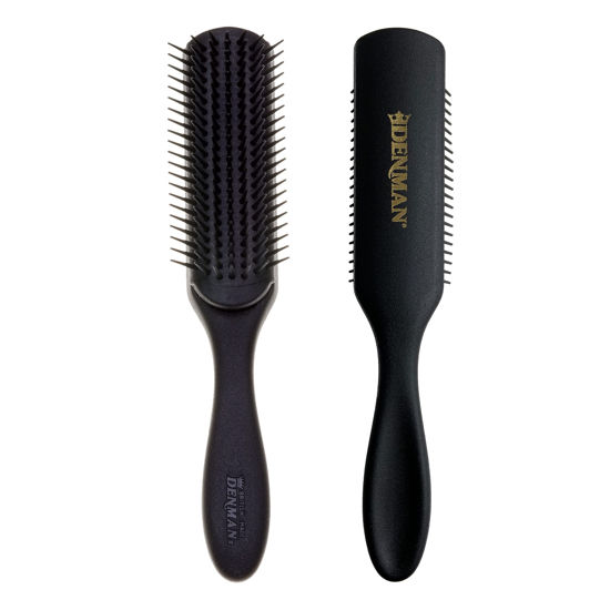 Picture of Jack Dean by Denman Curly Hair Brush D3 (All Black) 7 Row Styling Brush for Detangling, Separating, Shaping and Defining Curls - For Women and Men