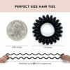 Picture of Kitsch Spiral Hair Ties for Women - Waterproof Ponytail Holders for Teens | Stylish Phone Cord Hair Ties & Hair Coils for Girls | Coil Hair Ties for Thick Hair & Thin Hair, 8 Pcs (Basics)