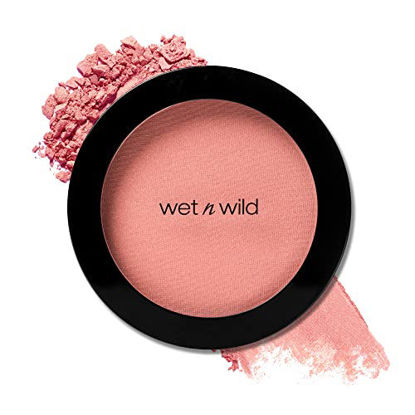 Picture of Wet n Wild Color Icon Blush Powder Makeup, Pinch Me Pink | Matte Natural Glow | Moisturizing Jojoba Oil