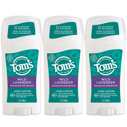 Picture of Tom's of Maine Long-Lasting Aluminum-Free Natural Deodorant for Women, Wild Lavender, 2.25 oz. 3-Pack (Packaging May Vary)