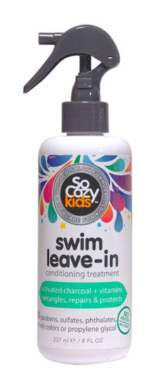 Picture of SoCozy Swim Leave-In Treatment and Conditioner For Kids Hair, Protects and Repairs Hair Damaged by Pool Chemicals and the Sun, 8 fl oz - No Parabens, Sulfates, Synthetic Colors or Dyes - 3 Pack