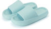 Picture of Joomra Womens Shower Slides Slippers Massage Foam Cushioned Bath Sandals Puffy Open Toe Pool Beach Ladies Indoor Outdoor Non Slip Soft Thick Sole Female Sandles Blue 37-38