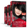 Picture of Revlon Permanent Hair Color, Permanent Black Hair Dye, Colorsilk with 100% Gray Coverage, Ammonia-Free, Keratin and Amino Acids, Black Shades (Pack of 3)