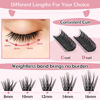 Picture of Cluster Lashes 72 Pcs Lash Clusters DIY Eyelash Extension Individual Lashes Thin Band Easy to Apply at home Lashes (Attraction D-8-16 mix)