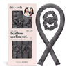 Picture of Kitsch Satin Heatless Curling Set - Hair Rollers for Heatless Curls | Heatless Hair Curlers & Hot Rollers | Hair Curlers to Sleep in | Heatless Curling Rod Headband | Heatless Curler (Charcoal)