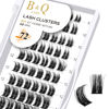 Picture of Lash Clusters B45 D Curl 8-16MIX DIY Lash Extensions 72 Clusters Lashes C D Curl B&Q LASH Wispy Volume Lashes Eyelash Clusters Extensions Individual Lashes Cluster DIY at Home (B45,D-8-16MIX)