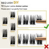 Picture of Lash Clusters B45 D Curl 8-16MIX DIY Lash Extensions 72 Clusters Lashes C D Curl B&Q LASH Wispy Volume Lashes Eyelash Clusters Extensions Individual Lashes Cluster DIY at Home (B45,D-8-16MIX)