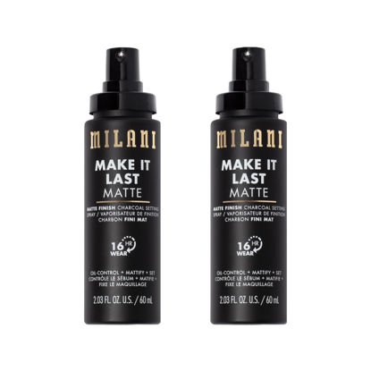 Picture of Milani Make it Last Charcoal Matte Setting Spray- Long Lasting , Cruelty-Free Makeup Primer and Finishing/Setting Spray for Oily Skin - - 2 Pack