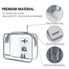 Picture of TSA Approved Clear Travel Toiletry Bag wih Zippers Carry-on Travel Accessories Quart Size Toiletries Cosmetic Pouch Makeup Bags for Men and Women (2pcs Grey)