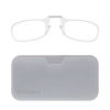 Picture of ThinOptics Universal Pod Rectangular Reading Glasses, Clear Frames/White Case, 2.5 x