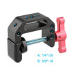 Picture of CAMVATE C-Clamp with 1/4 and 3/8 Thread Hole for Camera Monitor(Red T-Handle) - 1687