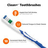 Picture of Amazon Basics Clean Plus Toothbrushes, Soft, Full, 10 Count, Assorted Colors (Previously Solimo)