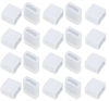 Picture of LAMPVPATH 20 Pcs Micro USB Male Port Plug, Micro USB Male Anti Dust Cover Plug Protector Stopper Cap-White