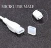 Picture of LAMPVPATH 20 Pcs Micro USB Male Port Plug, Micro USB Male Anti Dust Cover Plug Protector Stopper Cap-White