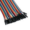 Picture of ELEGOO 120pcs Multicolored Dupont Wire 40pin Male to Female, 40pin Male to Male, 40pin Female to Female Breadboard Jumper Ribbon Cables Kit Compatible with Arduino Projects