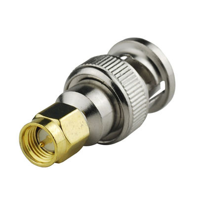 Picture of DHT Electronics 2pcs RF coaxial Coax Adapter SMA Male to BNC Male