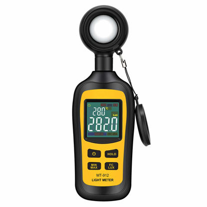 Picture of Light Meter Digital Illuminance Meter Handheld Ambient Temperature Measurer with Range up to 200,000 Lux Luxmeter with 4 Digit Color LCD Screen