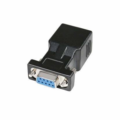 Picture of DTech DB9 to RJ45 Serial Adapter RS232 Female to RJ-45 Female Ethernet Converter Compatible with Standard 9 Pin RS-232 Devices