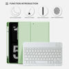 Picture of aoub Case for iPad 9th/8th/7th Generation 10.2 inch, Stand Folio Detachable Wireless Bluetooth Keyboard Cover Soft TPU Back Case with Pencil Holder for iPad 10.2 2021/2020/2019, Light Green