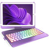 Picture of iPad 9th Generation Case with Keyboard for iPad 10.2" 9th 2021/8th 2020/7th 2019/Air 3/Pro 10.5,10 Color Backlit Bluetooth Keyboard,360° Screen Rotatable iPad Case with Apple Pencil Holder(Purple)