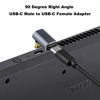 Picture of AreMe 90 Degree Right Angle USB-C Male to USB-C Female Adapter, 2 Pack Up and Down 90 Degree Type-C Adapter Extender Compatible for Steam Deck, Switch, Notebook Computers, Tablet and Mobile Phones