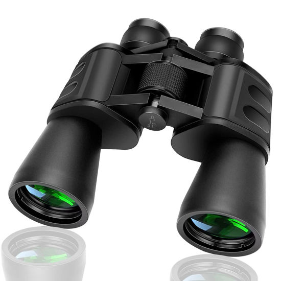 Picture of Binoculars 20x50,High Power Binoculars for Adults and Kids with Low Light Night Vision, Compact Waterproof Binoculars for Bird Watching Hunting Travel Football Stargazing BAK-4 Prism FMC Lens(Black)