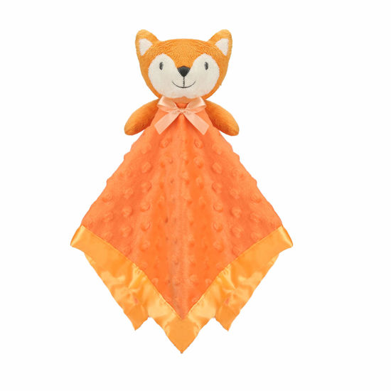 Picture of Pro Goleem Fox Security Blanket Orange Soft Baby Lovey Unisex Lovie Baby Gifts for Newborn Toddler 16 Inch