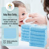 Picture of Cute Castle 12 Pack Muslin Burp Cloths for Baby - Ultra-Soft 100% Cotton Baby Washcloths - Large 20'' by 10'' Super Absorbent Milk Spit Up Rags - Burpy Cloths for Unisex, Boy, Girl - Aquamarine