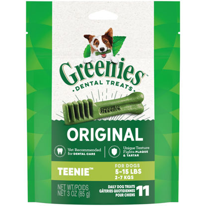 Picture of GREENIES Original TEENIE Natural Dog Dental Treats, 3 oz. Pack (11 Treats)