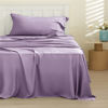 Picture of Bedsure Cooling Sheets Set, Rayon Made from Bamboo, Twin Sheets for Hot Sleeper, Deep Pocket Up to 16", Hotel Luxury Silky Soft Breathable Bedding Sheets & Pillowcases, Lilac