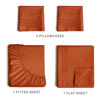 Picture of California King Size Sheet Set - Breathable & Cooling - Hotel Luxury Bed Sheets - Extra Soft - Deep Pockets - Easy Fit - 4 Piece Set - Wrinkle Free - Comfy - Terracotta Bed Sheets - Cali King - 4PC