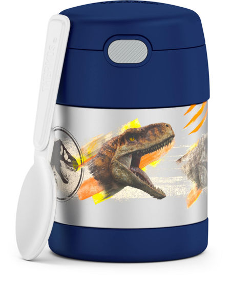 Picture of THERMOS Jurassic World: Dominion FUNTAINER 10 Ounce Stainless Steel Vacuum Insulated Kids Food Jar with Spoon, JW: Dominion