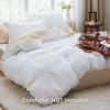 Picture of Bedsure White Oversized King Duvet Cover - Soft Prewashed Oversized King Duvet Cover Set, 3 Pieces, 1 Duvet Cover 120x98 Inches with Zipper Closure and 2 Pillow Shams(Comforter Not Included)