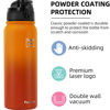 Picture of Fanhaw Insulated Water Bottle with Chug Lid - 20 Oz Double-Wall Vacuum Stainless Steel Reusable Leak & Sweat Proof Sports Water Bottle Dishwasher Safe with Anti-Dust Standard Mouth Lid (Yellow Orange)