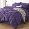 Picture of Bedsure California King Comforter Set - Cal King Bed Set 7 Pieces, Pinch Pleat Purple Cali King Bedding Set with Comforter, Sheets, Pillowcases & Shams